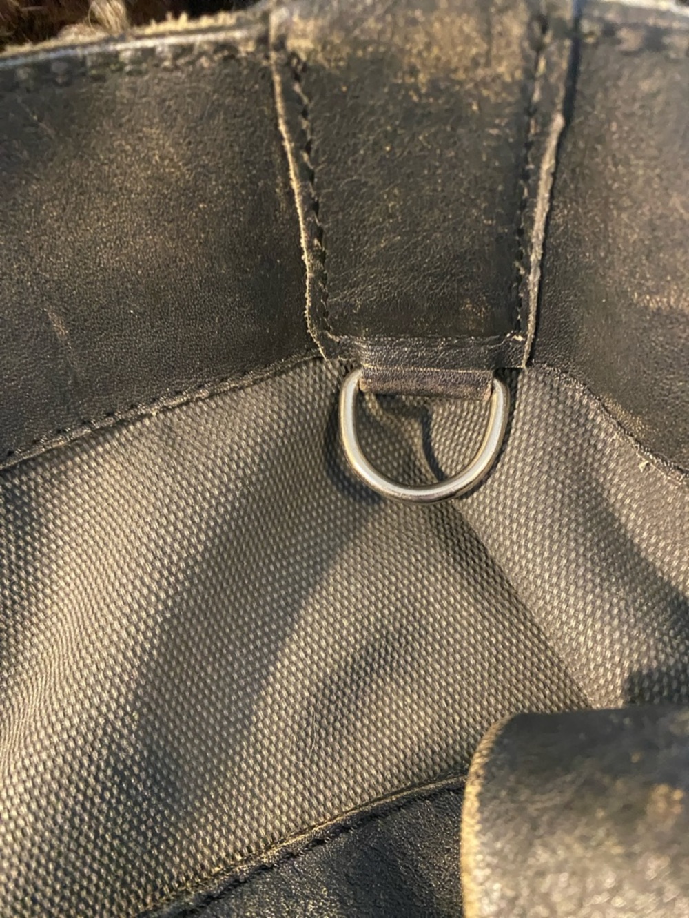 Frye Black Leather Tote with Subtle Starburst Detail - Picture 7 of 8